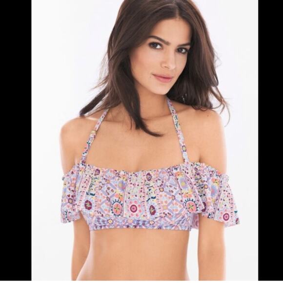 BLEU ROD BEATTIE Positano Off The Shoulder Bandeau Bikini Swim Top Size 10 - Picture 1 of 5